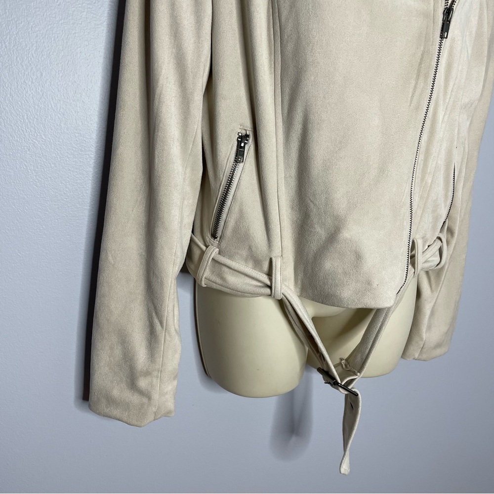 Cupcakes And Cashmere Faux Suede Manele Moto Biker Jacket - Picture 7 of 11